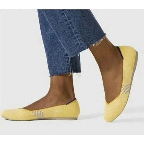 Rothy's Shoes - Rothy's Round Toe The Flat Ballet Slip On Knit Shoes Sunshine Yellow Women's 7.5